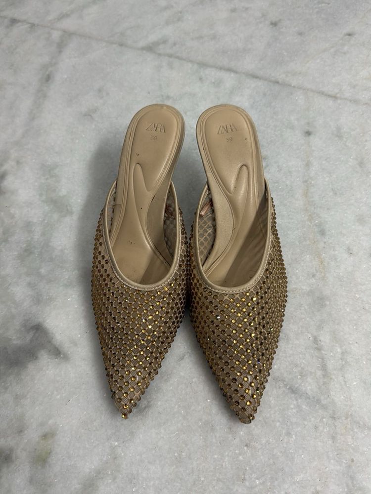Sparkling Embellished Mules