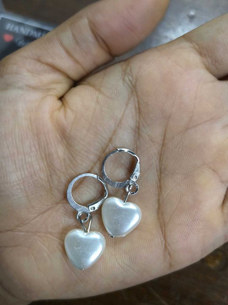 Heart Pearl Earrings