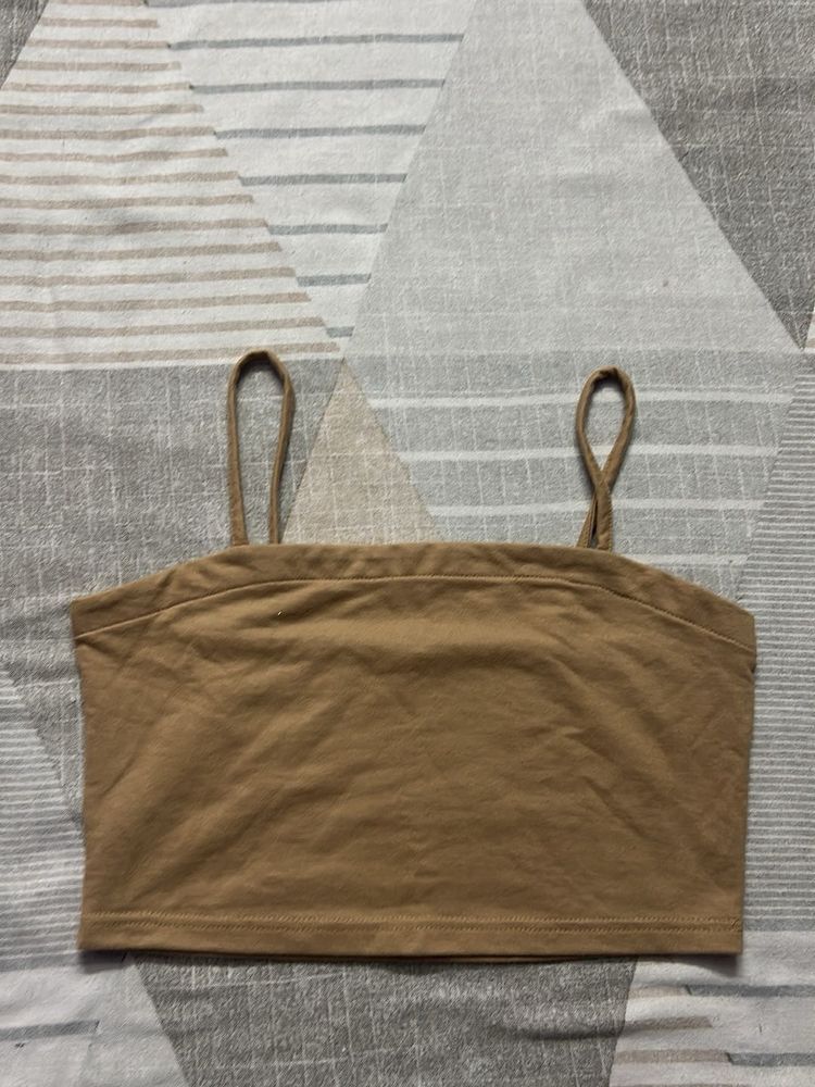 Beige crop top