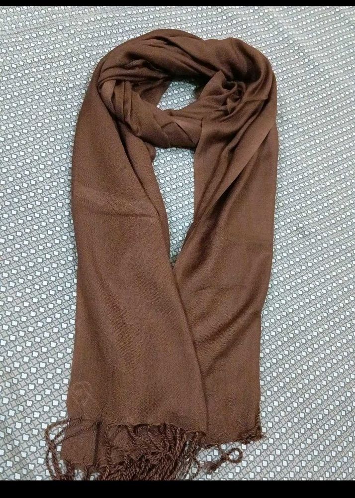 Brown Scarf with Tassels