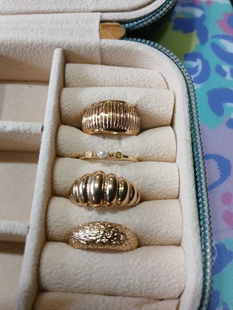 Gold Toned Ring Set