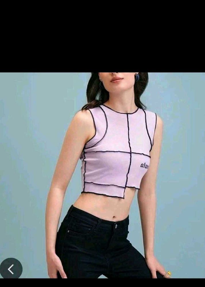 Cute Lavender Cropped Top
