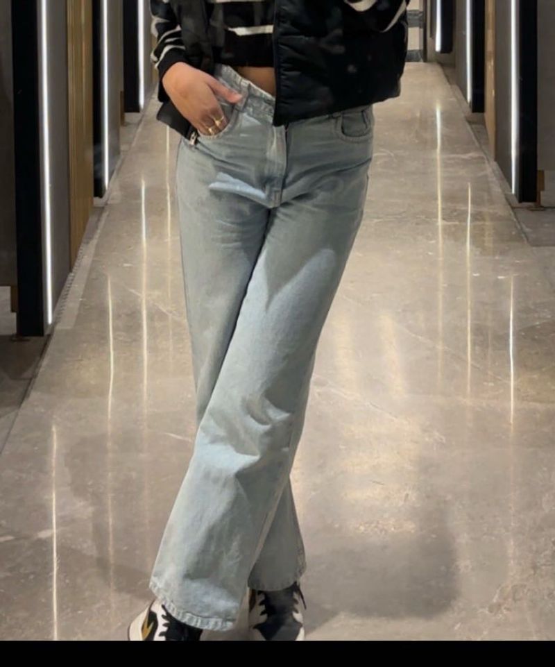 Light Wash Wide Leg Jeans