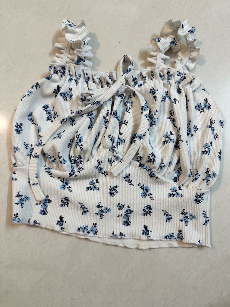 Cute Floral Crop Top