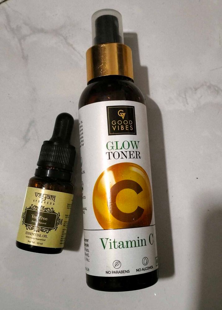 Good Vibes Glow Toner &amp; Tea Tree Oil
