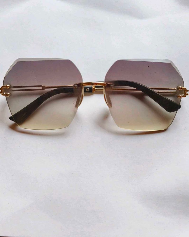Chic Rimless Octagon Sunglasses
