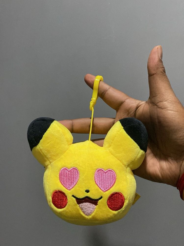 Cute Pikachu Plush Keychain