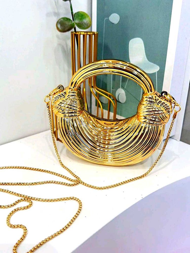 Unique Gold Statement Crossbody Bag