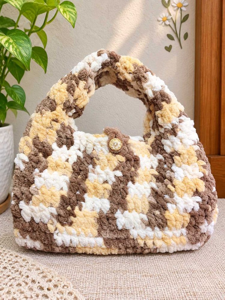 Handmade Crochet Hobo Bag
