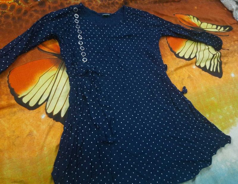 Navy Polka Dot frock