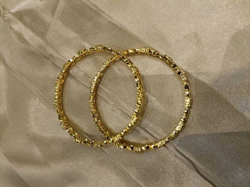 24kt Real Gold Plated CZ Bangles