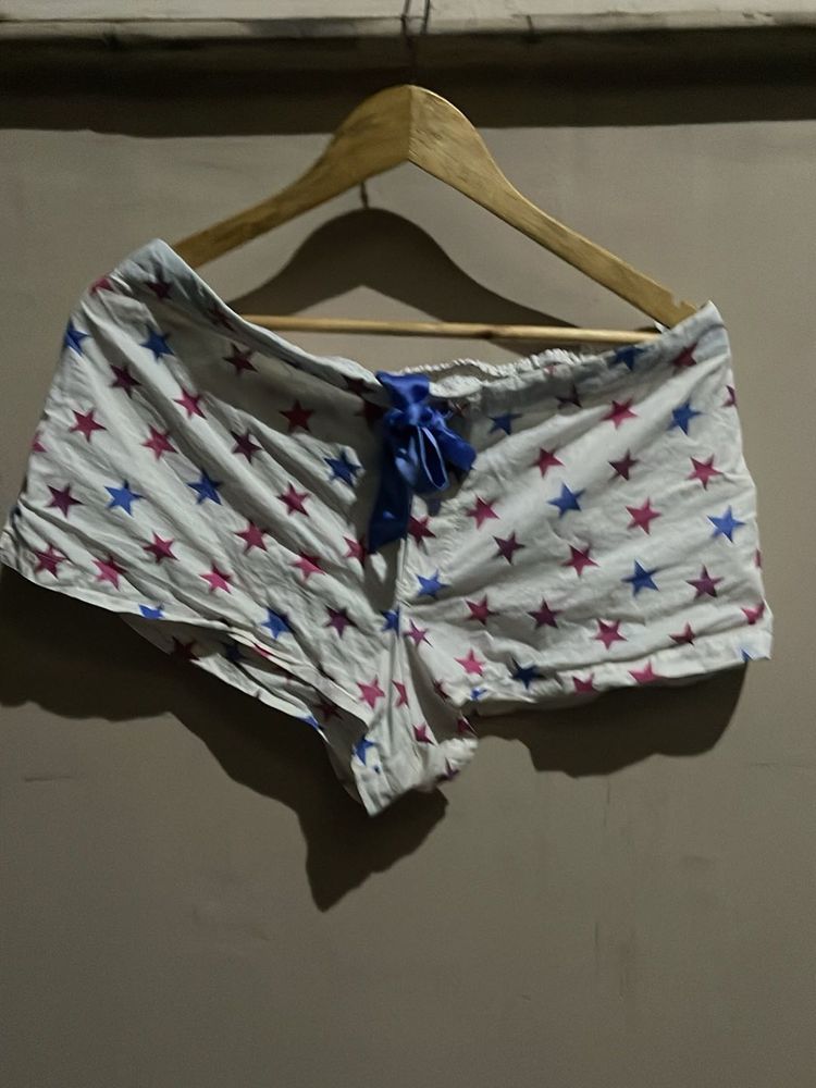 Cute Star Print Pajama Shorts