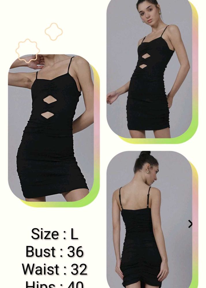 Chic Black Bodycon Mini Dress