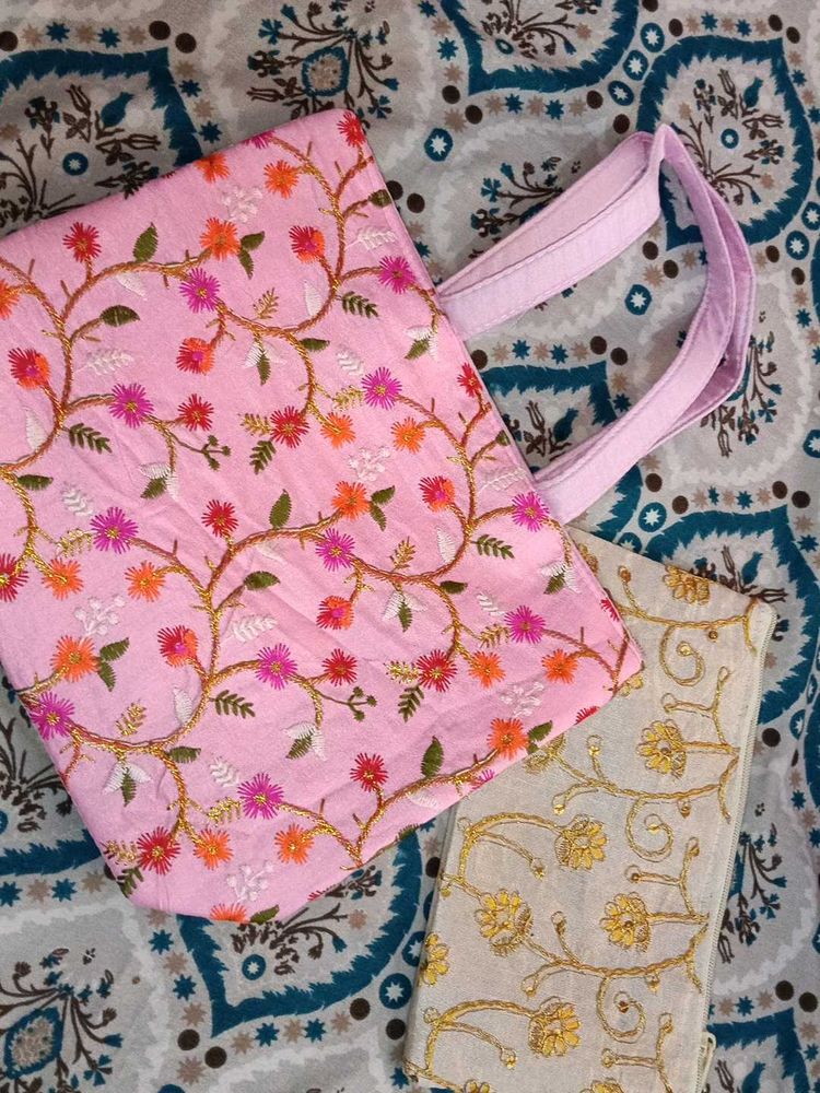 Embroidered Tote Bag