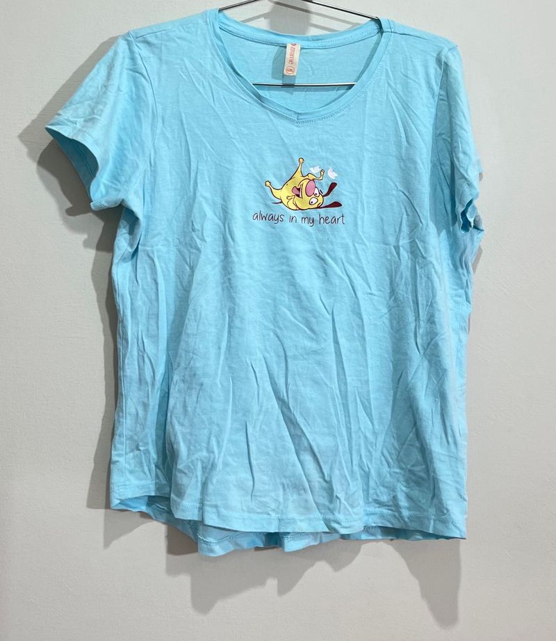 Cute ice Blue Graphic baby Tee