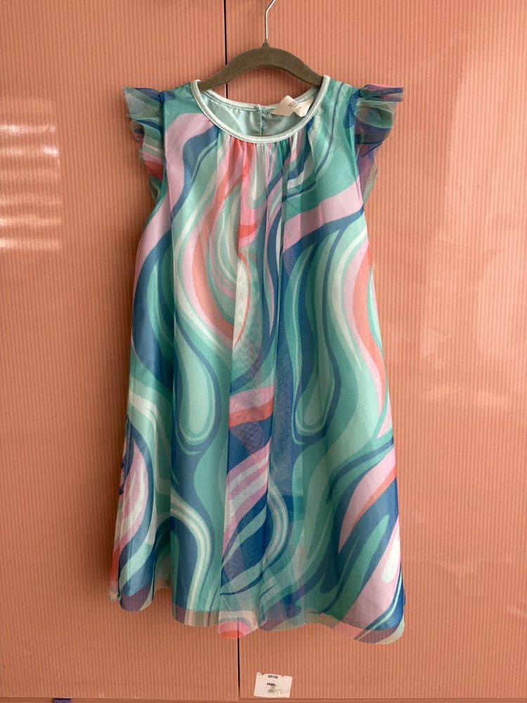 Flowy Swirl Print Dress
