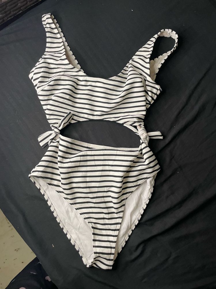 Striped One-Piece Swimsuit
