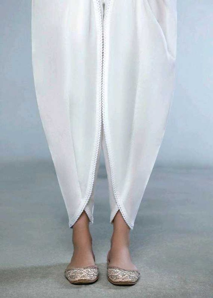 ✨'White Tulip Pant' with 'Subtle Gold Trim'✨