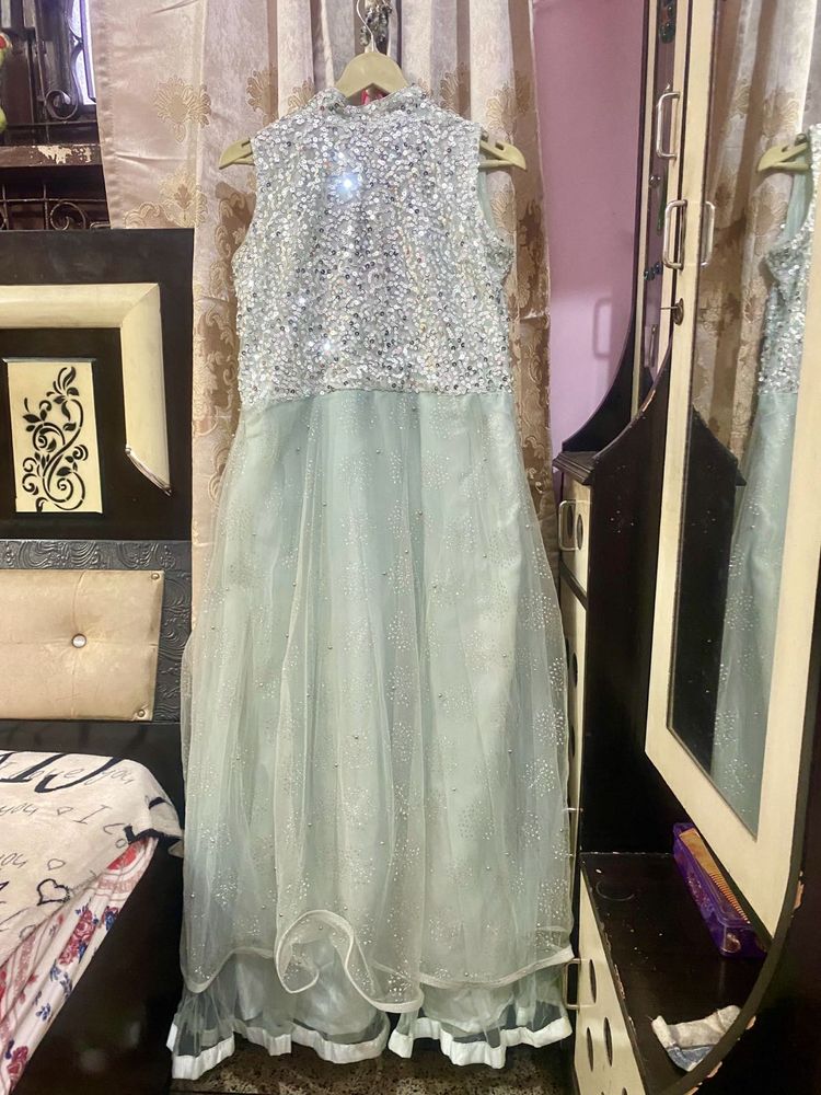 Shimmer Sea Green Gracious Gown