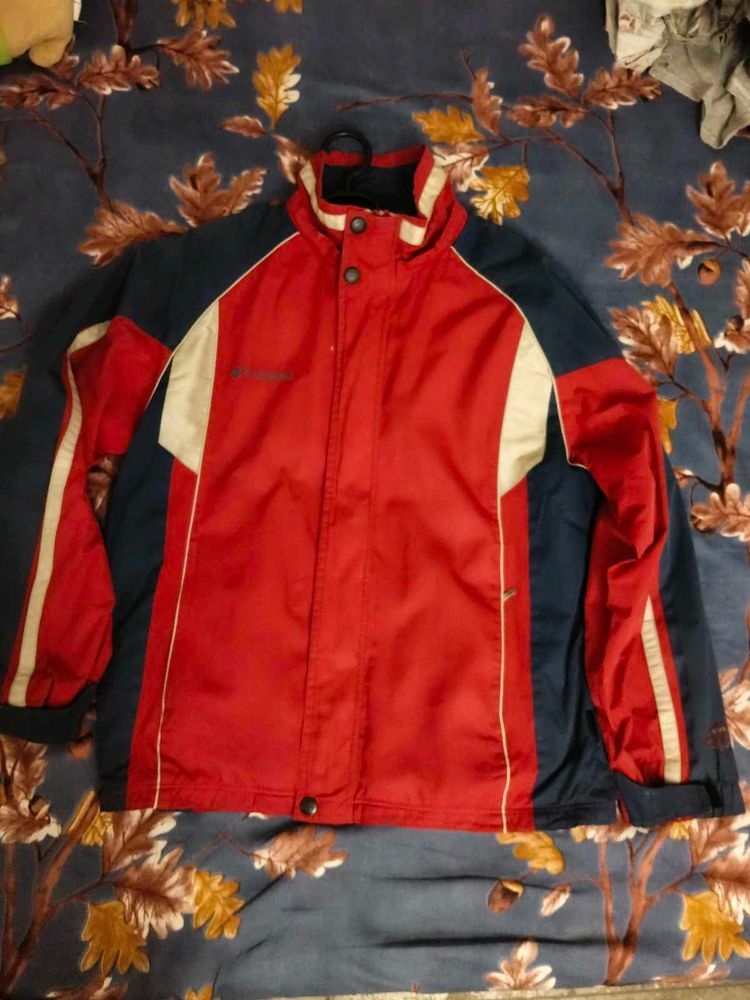 Men's Red &amp; Navy Colorblock Jacket
