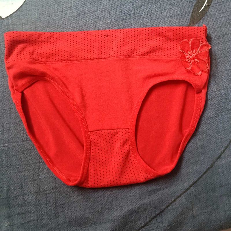 Red Floral Detail Panties
