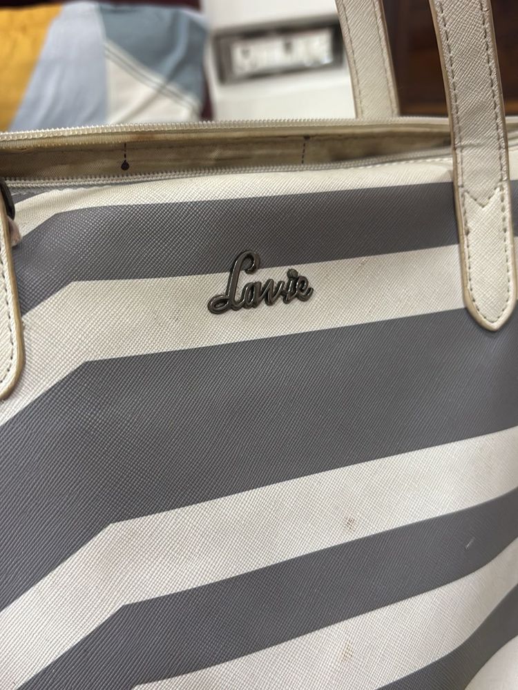 Lavie Chic Striped Tote Bag