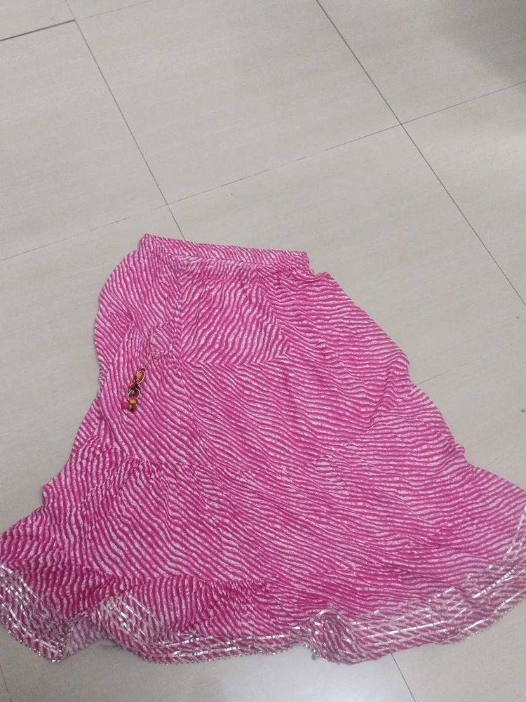 Vibrant Pink Ethnic Skirt