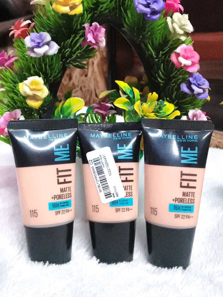 Pack of 3 Maybelline New York Liquid Foundation, M