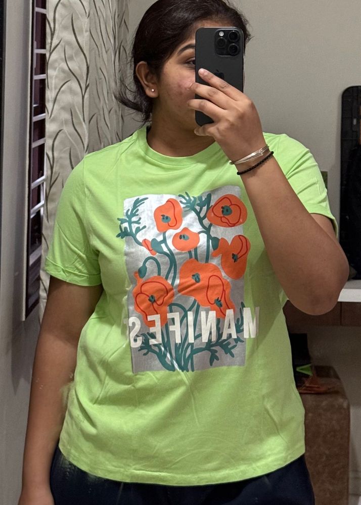 Lime Green Graphic T-Shirt