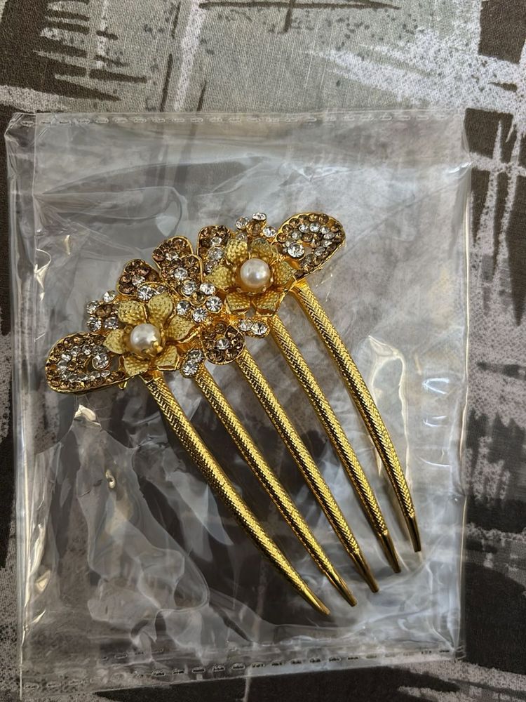 Gold Floral Hair Accessories