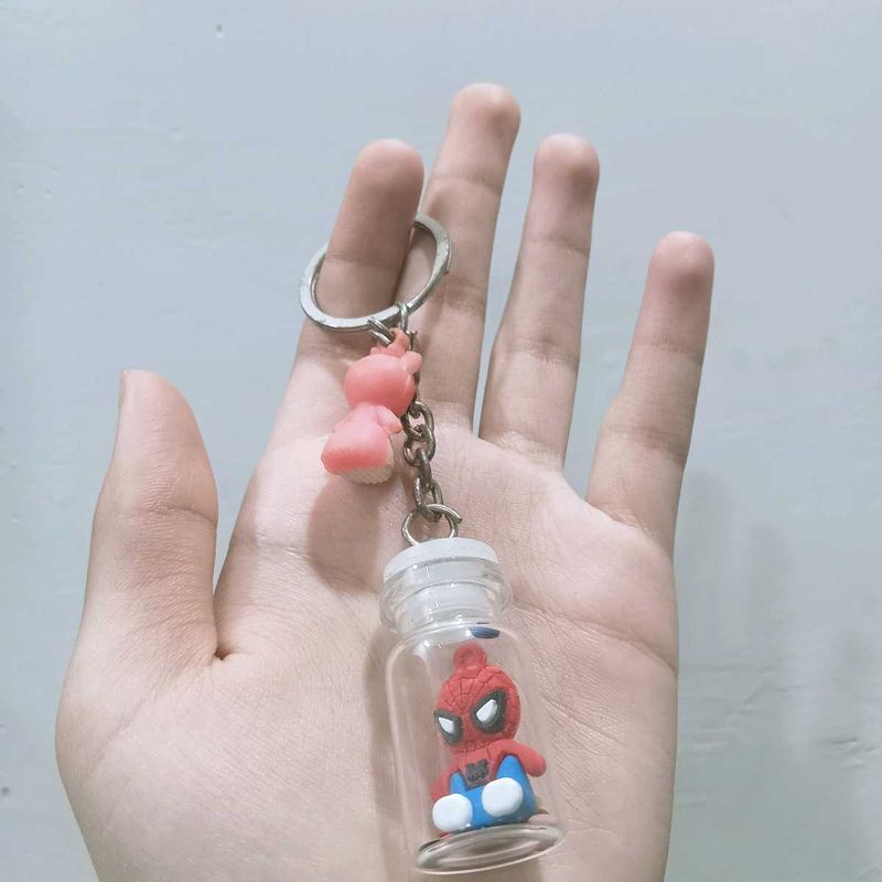 Spiderman &amp; Piggy Keychain
