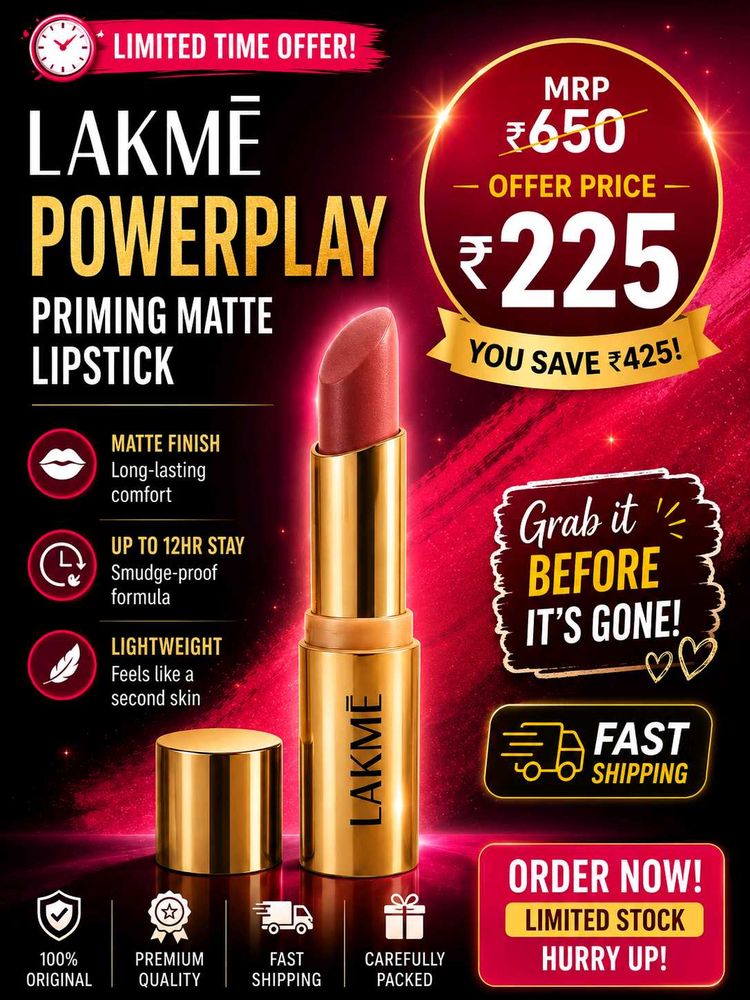 Lakme Powerplay Priming Matte Lipstick