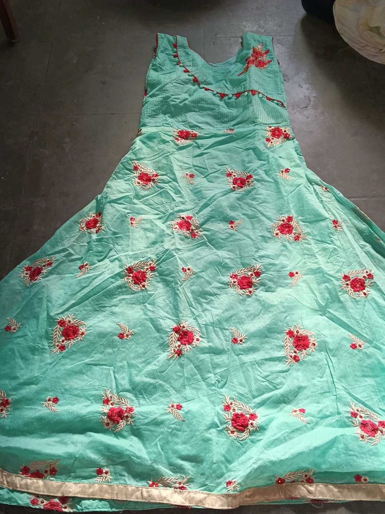 Floral Embroidered A-Line Dress