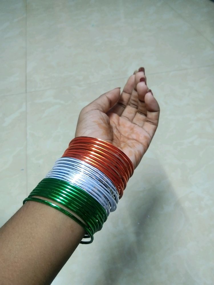 Tri Colour Bangles Of Set 24