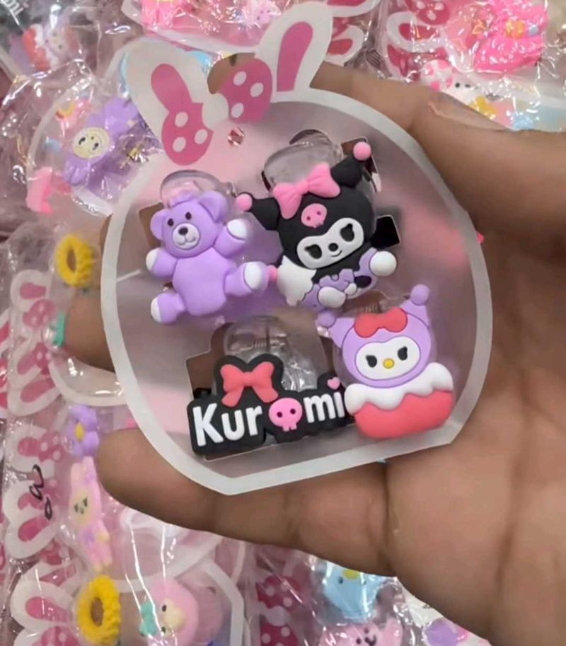 Cute Kuromi &amp; Friends Hair Clips Set