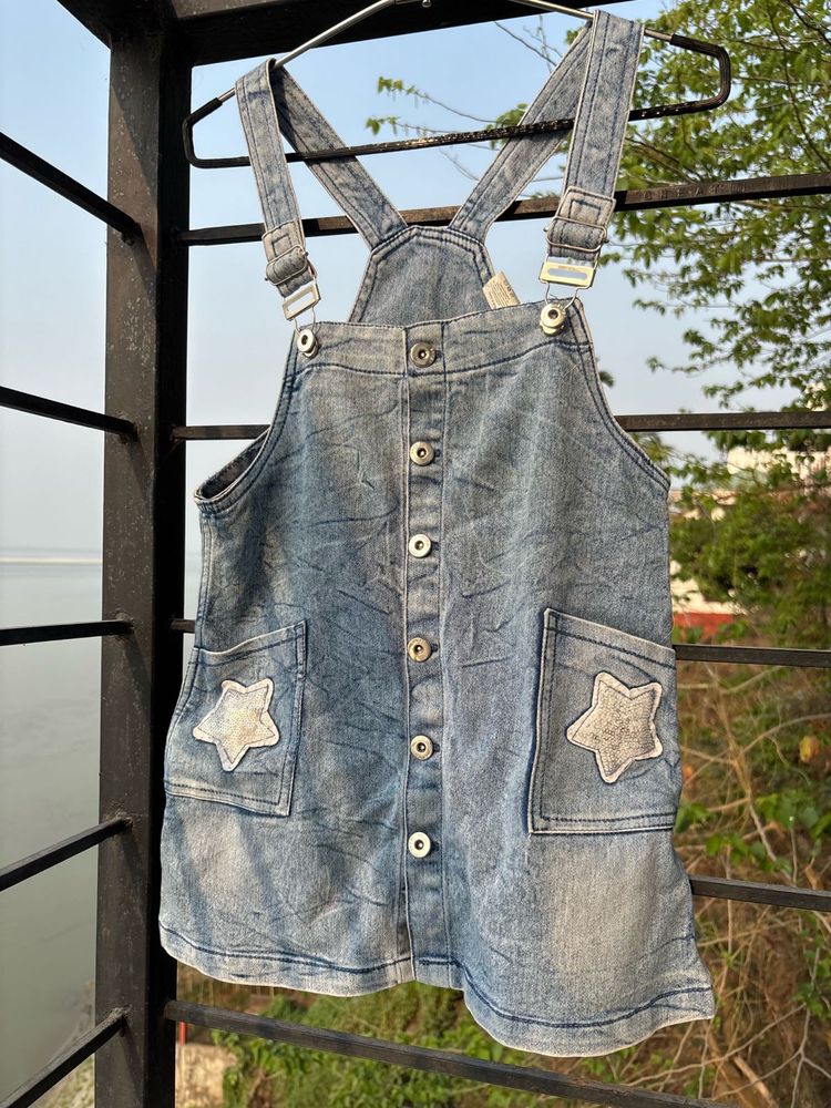 Girls Jeans Pinafore