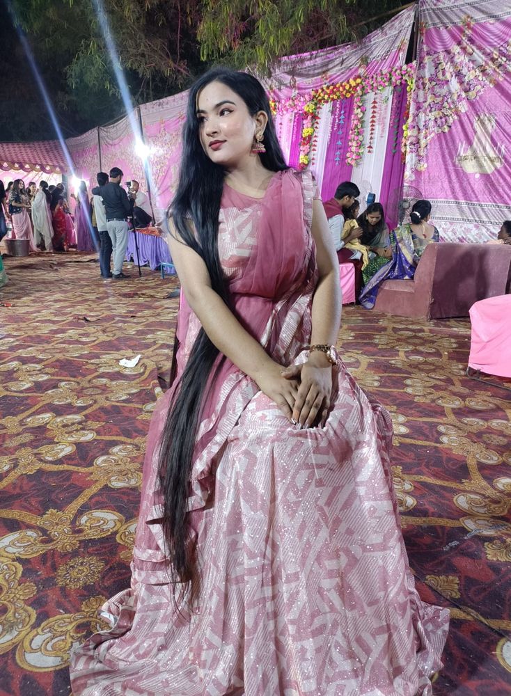 Elegant Pink Sequined Legnga Choli