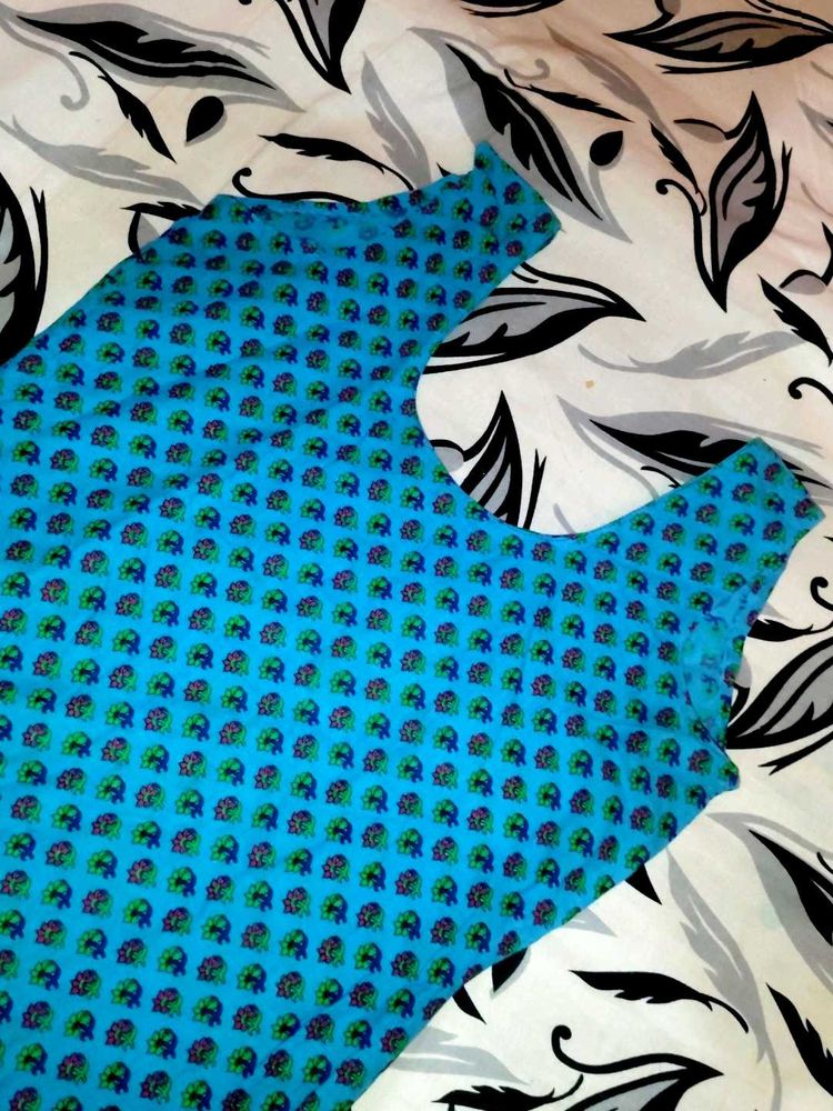 Stylish Blue Printed kurti