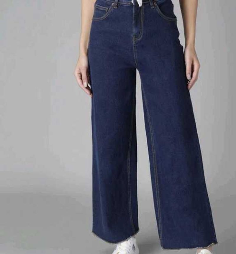 Dark Wash Wide Leg Jeans