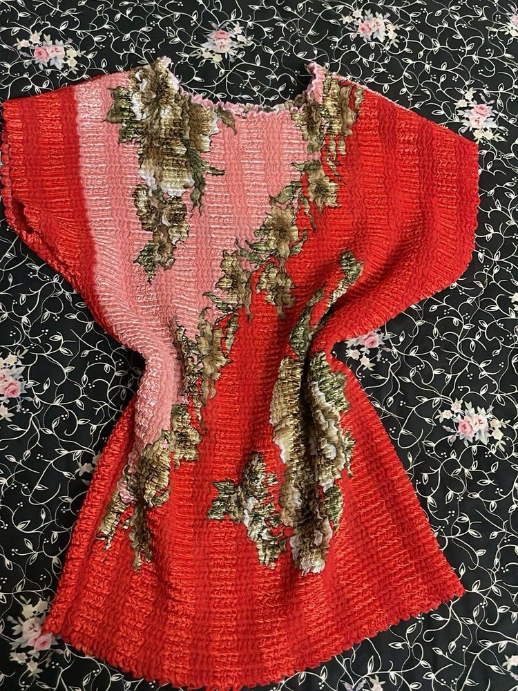 Vibrant Smocked Floral Top