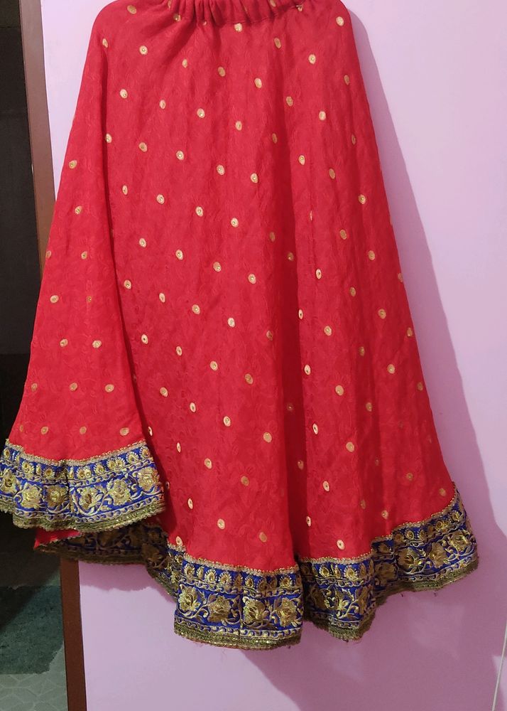 Red Ethnic Skirt