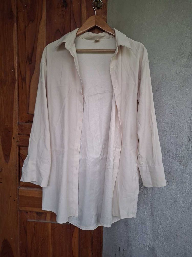 Classic Cream Oversized Shirt