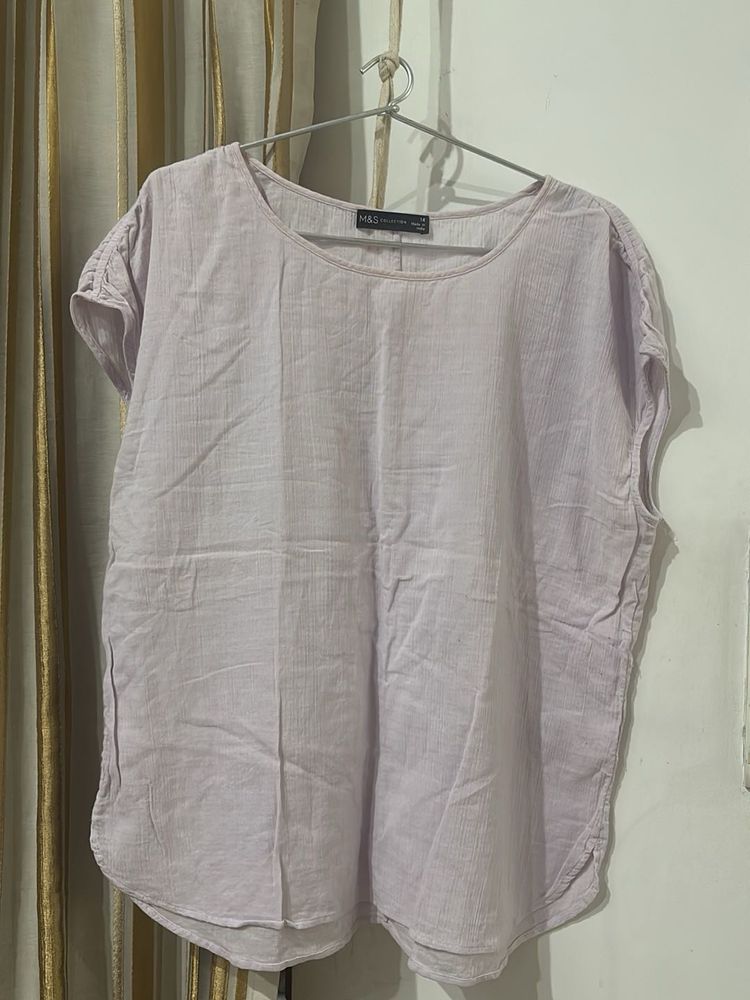 M&amp;S lavender top 14 size in good condition