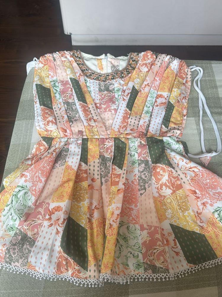 Bohemian Patchwork Print Dress