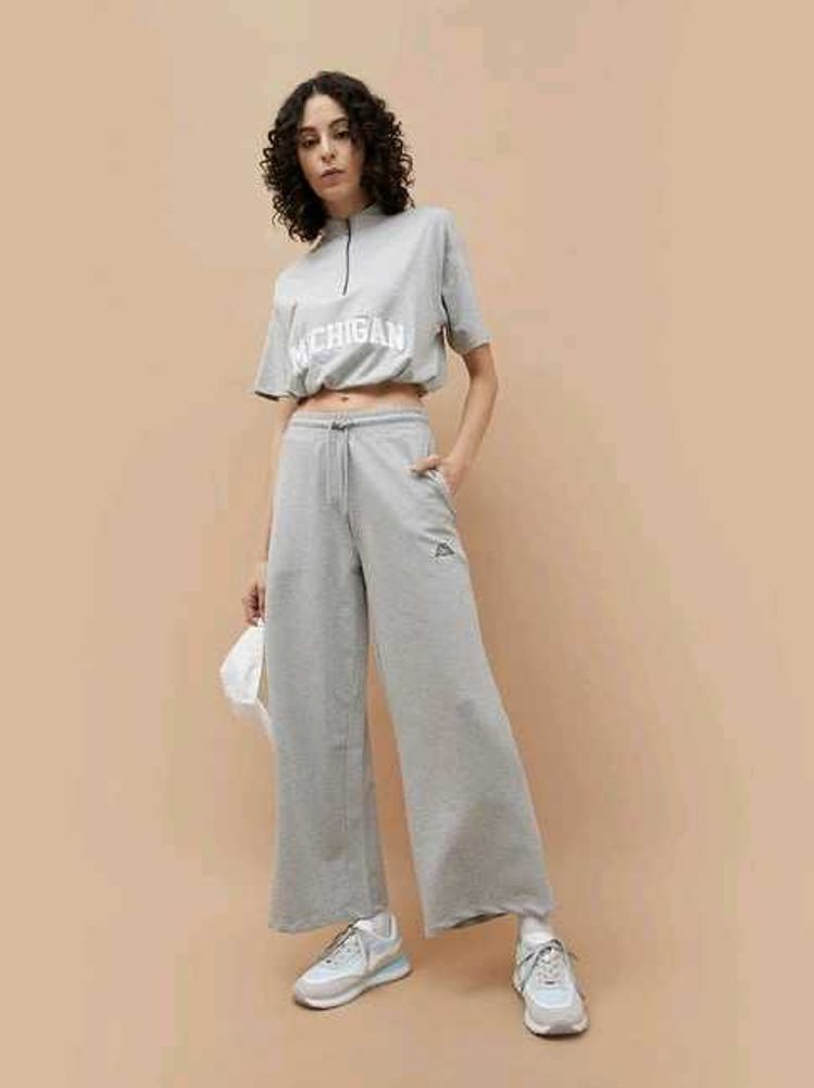 Gray Wide Leg Sweatpants