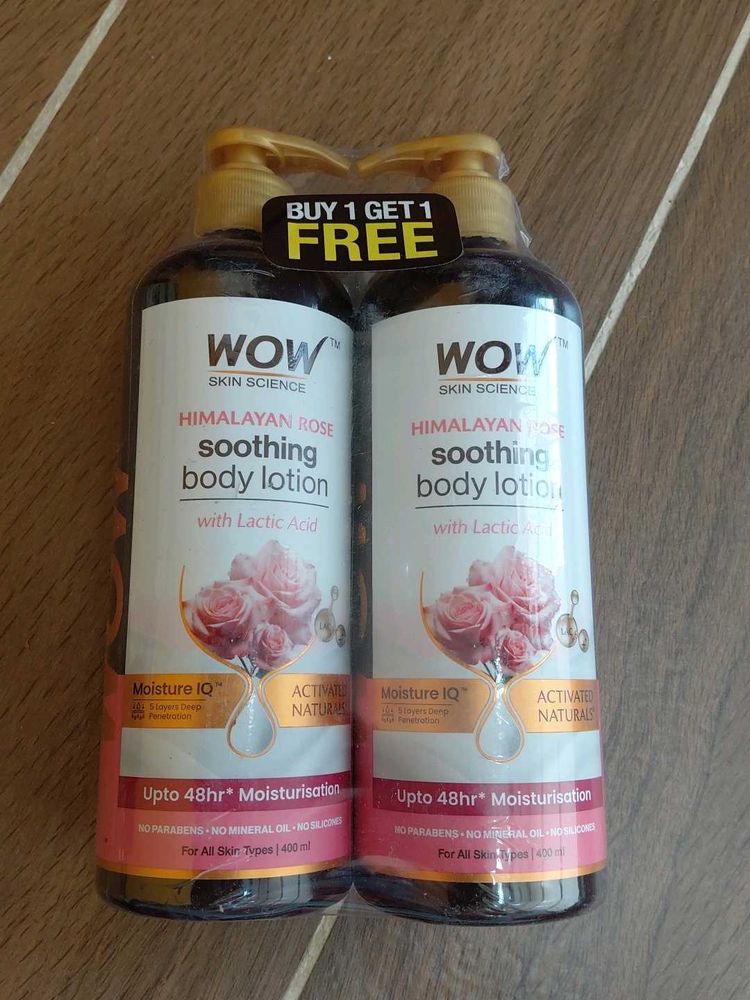 WOW Himalayan Rose Body Lotion 2 bottles