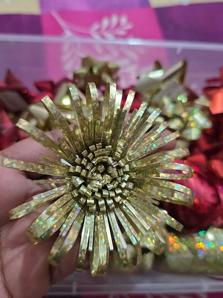 Sparkling Golden Floral Craft Decor(5+5 with roll)