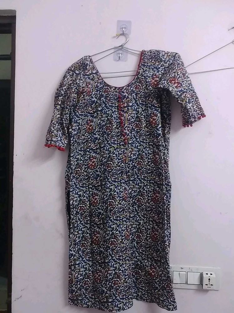 Stylish Printed Cotton Kurta,wore once,