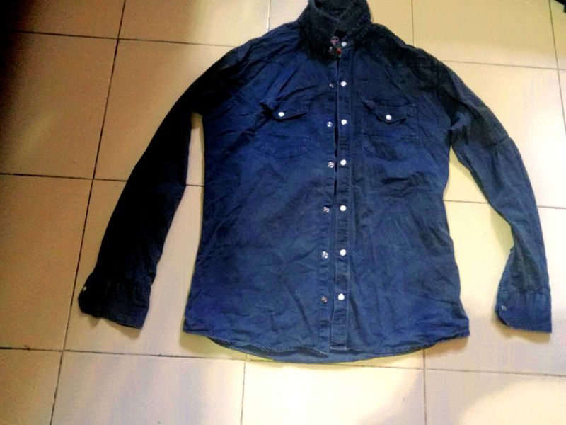 Denim Button-Down Shirt
