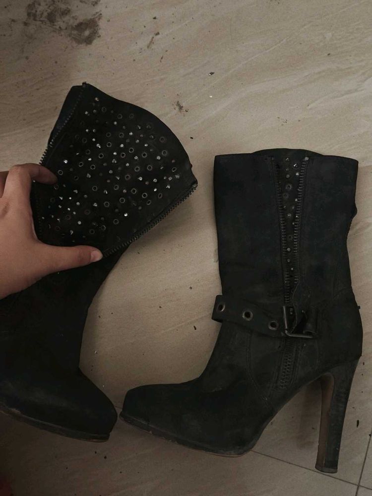 vintage original also Black Studded Ankle Boots